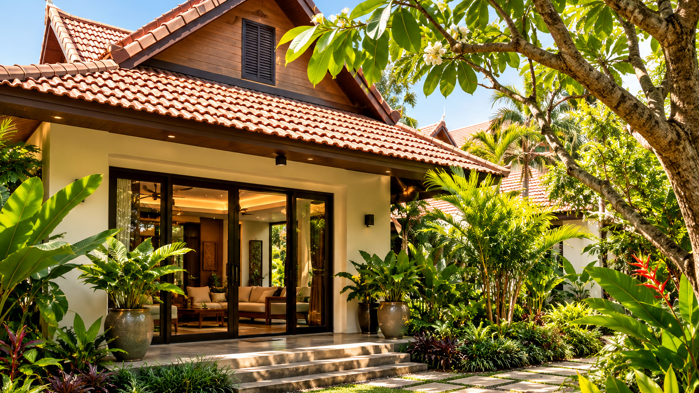 Angkor Living Group tropical residential courtyard